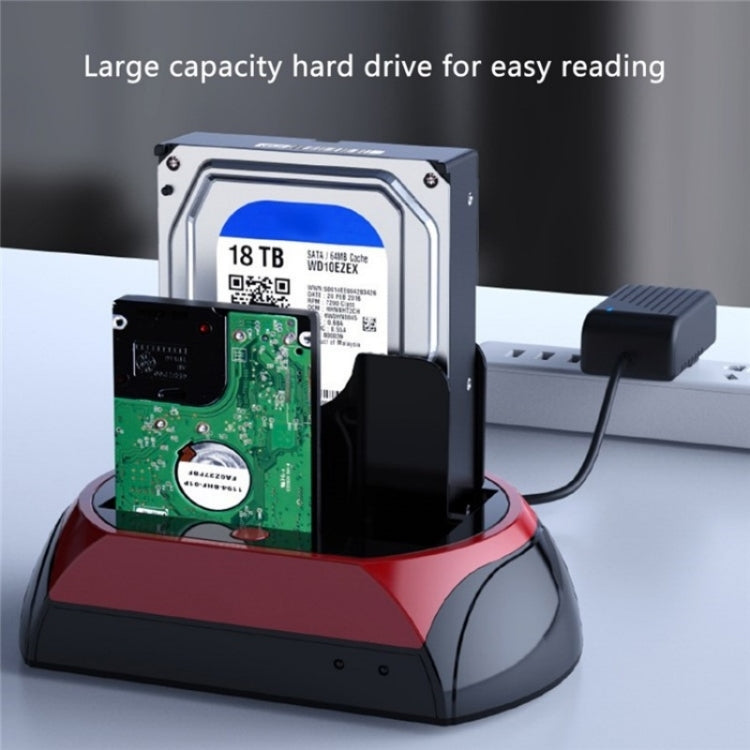 575D USB Hard Disk Holder Laptop Mobile Hard Disk Box 2.5 / 3.5inch SATA IDE HDD Base, Plug:UK Plug