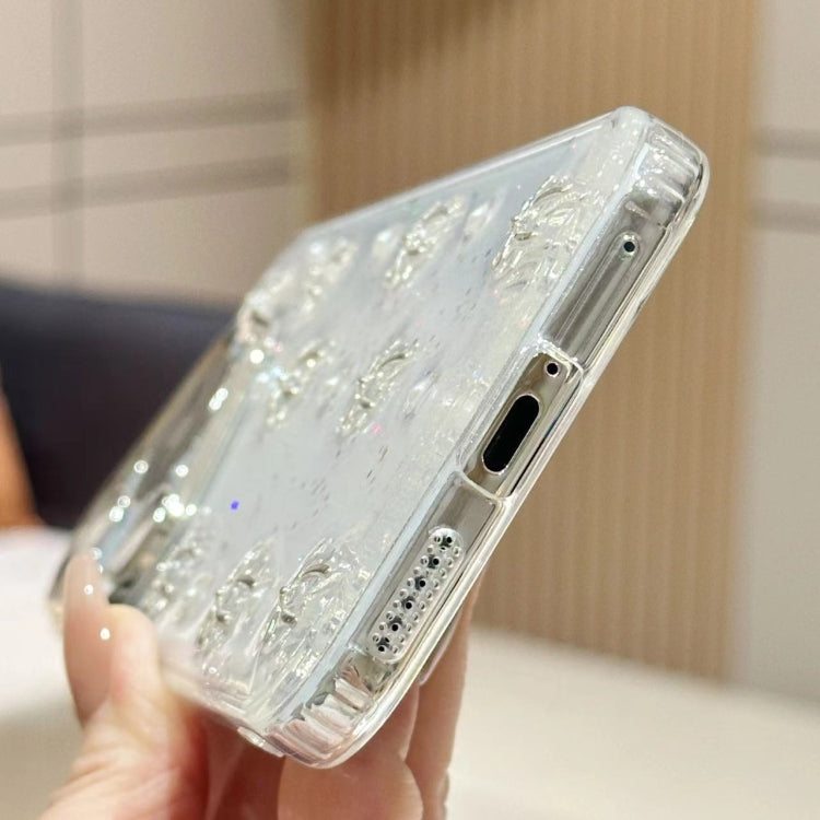For Huawei Pura 70 Small Fresh Bow TPU Phone Case(Silver Bow)