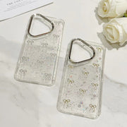 For Huawei Pura 70 Small Fresh Bow TPU Phone Case(Gold Bow)