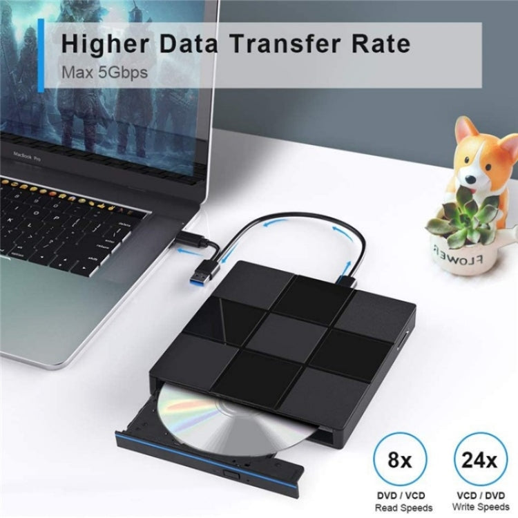 009 With USB Port for Laptop Computer External DVD Drive USB 3.0+Typle-C Adapter