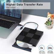 009 With USB Port for Laptop Computer External DVD Drive USB 3.0+Typle-C Adapter