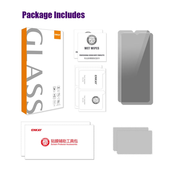 For Tecno Spark 9 Pro 2pcs ENKAY Hat-Prince 28 Degree Anti-peeping Privacy Tempered Glass Film