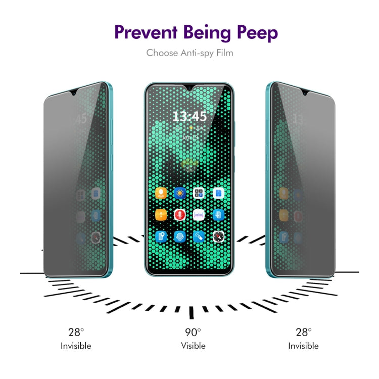 For Tecno Spark 10C 2pcs ENKAY Hat-Prince 28 Degree Anti-peeping Privacy Tempered Glass Film