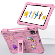For iPad Air 11 2025 / 2024 Hi Baby EVA Full Body Tablet Case with Strap(Pink)