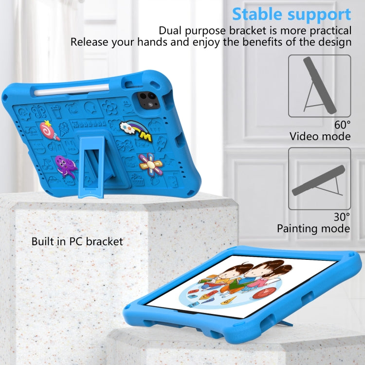 For iPad Air 11 2025 / 2024 Hi Baby EVA Full Body Tablet Case with Strap(Sky Blue)