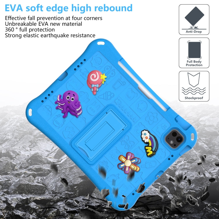 For iPad Air 11 2025 / 2024 Hi Baby EVA Full Body Tablet Case with Strap(Sky Blue)