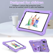 For iPad Pro 11 2024 Hi Baby EVA Full Body Tablet Case with Strap(Light Purple)