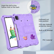 For iPad Pro 11 2024 Hi Baby EVA Full Body Tablet Case with Strap(Light Purple)