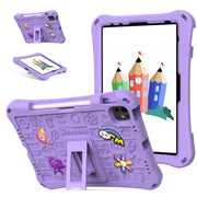For iPad Pro 11 2024 Hi Baby EVA Full Body Tablet Case with Strap(Light Purple)