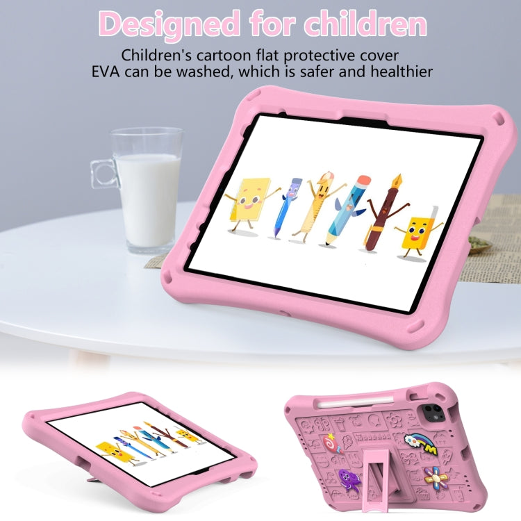 For iPad Pro 11 2024 Hi Baby EVA Full Body Tablet Case with Strap(Pink)