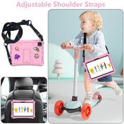For iPad Pro 11 2024 Hi Baby EVA Full Body Tablet Case with Strap(Pink)