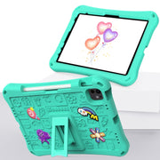 For iPad Pro 11 2024 Hi Baby EVA Full Body Tablet Case with Strap(Mint Green)