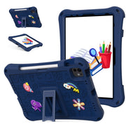 For iPad Pro 11 2024 Hi Baby EVA Full Body Tablet Case with Strap(Navy Blue)