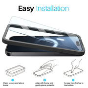 For iPhone 16 Pro NORTHJO 2pcs A++ Screen Protector Tempered Glass Film with Installation Frame