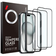 For iPhone 15 NORTHJO 2pcs A++ Tempered Glass Film with Installation Frame - iPhone 15 Tempered Glass by NORTHJO | Online Shopping South Africa | PMC TechLife | Buy Now Pay Later Mobicred