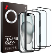 For iPhone 15 NORTHJO 2pcs A++ Tempered Glass Film with Installation Frame