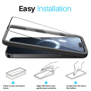 For iPhone 16 Pro Max NORTHJO 2pcs A++ Tempered Glass Film with Installation Frame