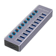 U310 10-in-1 USB 3.0 Extension HUB USB Power Charging Station with Individual Switch - USB 3.0 HUB by PMC TechLife | Online Shopping South Africa | PMC TechLife | Buy Now Pay Later Mobicred