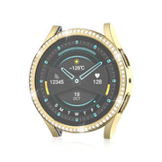 For Samsung Galaxy Watch 7 40mm Single Diamond Hollow PC Watch Protective Case(Gold)