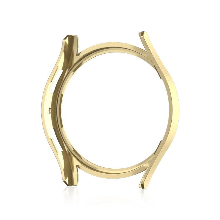 For Samsung Galaxy Watch 7 40mm Single Diamond Hollow PC Watch Protective Case(Gold)