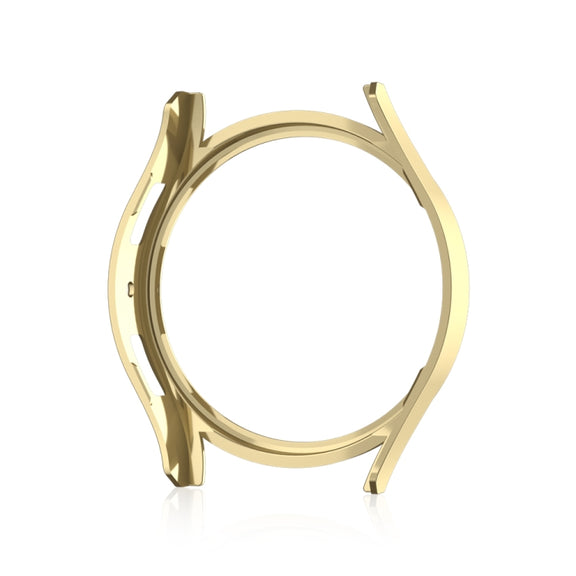For Samsung Galaxy Watch 7 40mm Single Diamond Hollow PC Watch Protective Case(Gold)