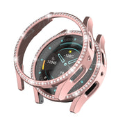 For Samsung Galaxy Watch 7 40mm Single Diamond Hollow PC Watch Protective Case(Gold)