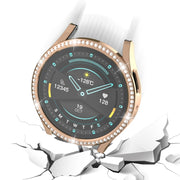 For Samsung Galaxy Watch 7 40mm Single Diamond Hollow PC Watch Protective Case(Gold)