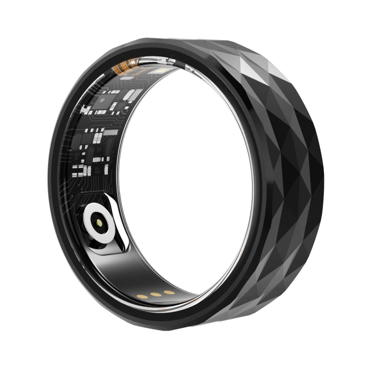 R12M SIZE 18 Smart Ring, Support Wellness Tracking / Multiple Exercise Modes(Black)