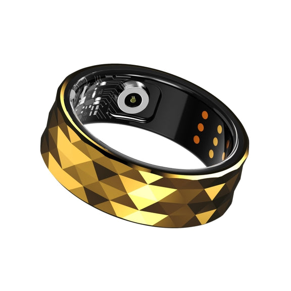 R12M SIZE 18 Smart Ring, Support Wellness Tracking / Multiple Exercise Modes(Gold)
