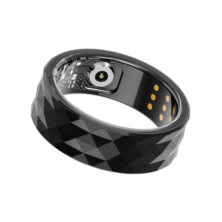 R12M SIZE 22 Smart Ring, Support Wellness Tracking / Multiple Exercise Modes(Black)