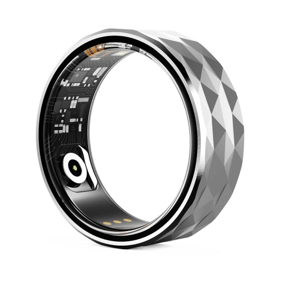 R12M SIZE 22 Smart Ring, Support Wellness Tracking / Multiple Exercise Modes(Silver)
