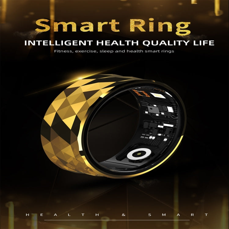 R12M SIZE 22 Smart Ring, Support Wellness Tracking / Multiple Exercise Modes(Black)