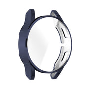 For Samsung Galaxy Watch FE 40mm Full Coverage TPU Electroplated Watch Protective Case(Dark Blue)