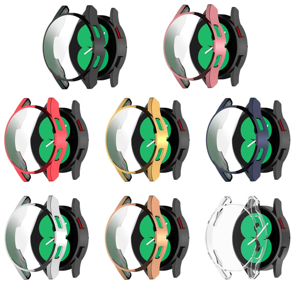 For Samsung Galaxy Watch FE 40mm Full Coverage TPU Electroplated Watch Protective Case(Pink)