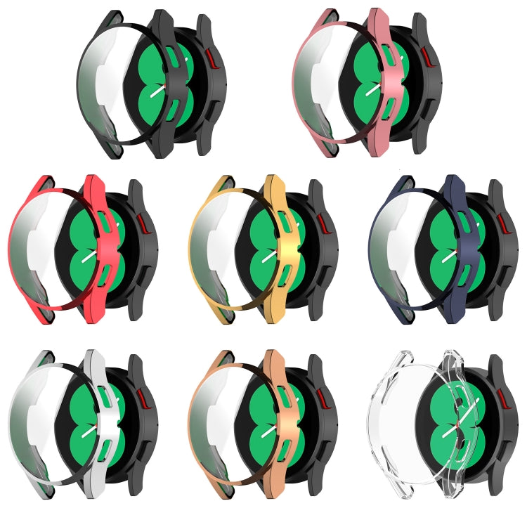 For Samsung Galaxy Watch FE 40mm Full Coverage TPU Electroplated Watch Protective Case(Pink)