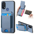 For Motorola Moto E40 Carbon Fiber Vertical Flip Wallet Stand Phone Case(Blue) - free shipping - PMC TechLife - Order now!
