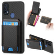 For Motorola Moto E40 Carbon Fiber Vertical Flip Wallet Stand Phone Case(Black) - Motorola Cases by PMC TechLife | Online Shopping South Africa | PMC TechLife | Buy Now Pay Later Mobicred