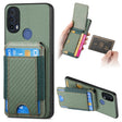 For Motorola Moto E40 Carbon Fiber Vertical Flip Wallet Stand Phone Case(Green) - Motorola Cases by PMC TechLife | Online Shopping South Africa | PMC TechLife | Buy Now Pay Later Mobicred