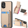 For Motorola Moto G Stylus 5G 2024 Carbon Fiber Vertical Flip Wallet Stand Phone Case(Khaki) - Motorola Cases by PMC TechLife | Online Shopping South Africa | PMC TechLife | Buy Now Pay Later Mobicred