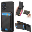 For Motorola Moto G 5G 2024 4G Carbon Fiber Vertical Flip Wallet Stand Phone Case(Black) - Motorola Cases by PMC TechLife | Online Shopping South Africa | PMC TechLife | Buy Now Pay Later Mobicred