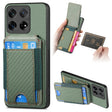For OnePlus 12 5G Carbon Fiber Vertical Flip Wallet Stand Phone Case(Green) - OnePlus Cases by PMC TechLife | Online Shopping South Africa | PMC TechLife | Buy Now Pay Later Mobicred