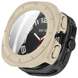 For Samsung Galaxy Watch Ultra 47mm PC+Tempered Film Integrated Waterproof Watch Protective Case(Ivory) - Watch Cases by PMC TechLife | Online Shopping South Africa | PMC TechLife | Buy Now Pay Later Mobicred