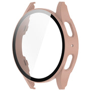 For Samsung Galaxy Watch 7 44mm Tempered Film Integrated Water-resistant PC Watch Protective Cover(Pink)