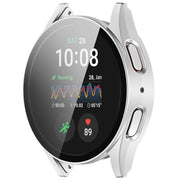 For Samsung Galaxy Watch 7 44mm Tempered Film Integrated Water-resistant PC Watch Protective Cover(Silver)