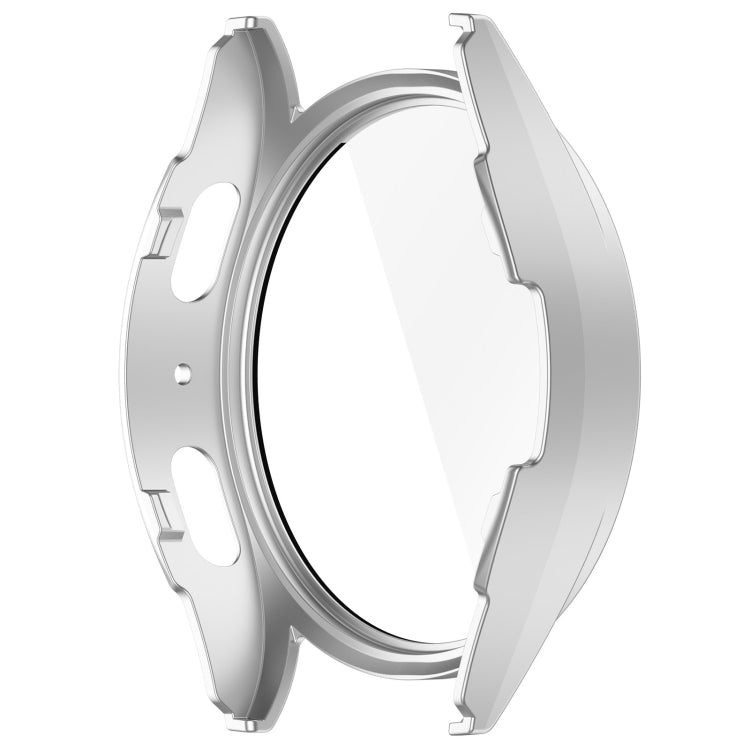 For Samsung Galaxy Watch 7 44mm Tempered Film Integrated Water-resistant PC Watch Protective Cover(Silver)