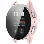 For Samsung Galaxy Watch 7 44mm PC+Tempered Film Integrated Water-resistant Watch Protective Case(Rose Gold)