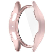 For Samsung Galaxy Watch 7 44mm PC+Tempered Film Integrated Water-resistant Watch Protective Case(Rose Gold)