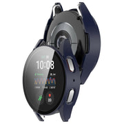 For Samsung Galaxy Watch 7 44mm PC+Tempered Film Integrated Water-resistant Watch Protective Case(Dark Blue)