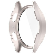 For Samsung Galaxy Watch 7 40mm PC+Tempered Film Integrated Water-resistant Watch Protective Case(Starlight)