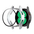 For Samsung Galaxy Watch FE 40mm PC + Tempered Glass Film Integrated Watch Protective Case(Silver) - Watch Cases by PMC TechLife | Online Shopping South Africa | PMC TechLife | Buy Now Pay Later Mobicred